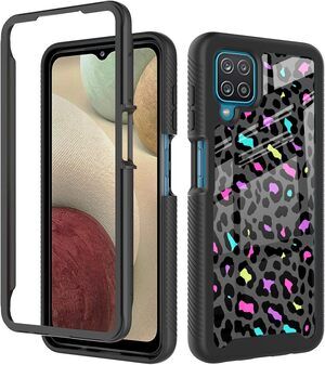 Samsung Galaxy A12 Hard Case Case Colorful Leopard Cheetah Design Shockproof
